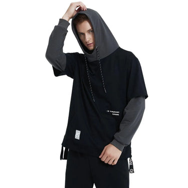 Faux Layered Men's Hoodie: Skater/Streetwear Casual Up To 5XL from NSE Imports #2.